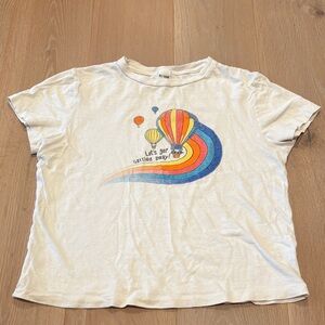 Re/Done Women’s Size S White Graphic T-Shirt.